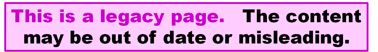 Warning that pink web-pages are out of date